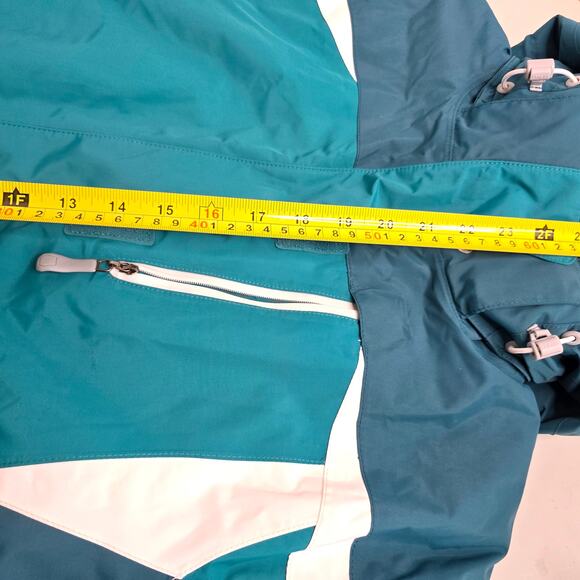 L.L Bean, Teal and White Winter Ski Coat, Women, Small - Picture 5 of 7